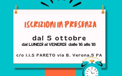 ISCRIZIONI in PRESENZA